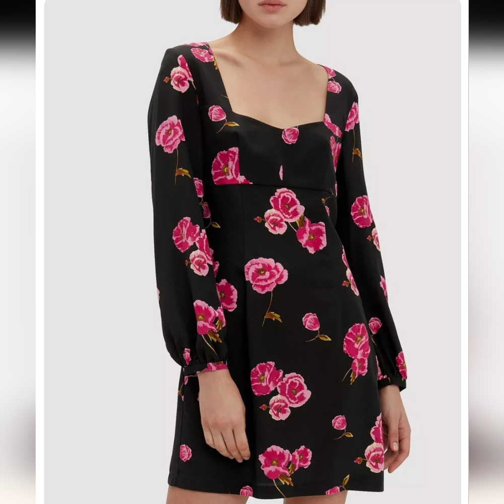 Intermix Silk Floral Mini Dress Size 0